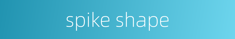 spike shape的同义词