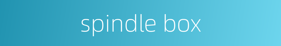spindle box的同义词