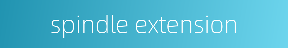 spindle extension的同义词