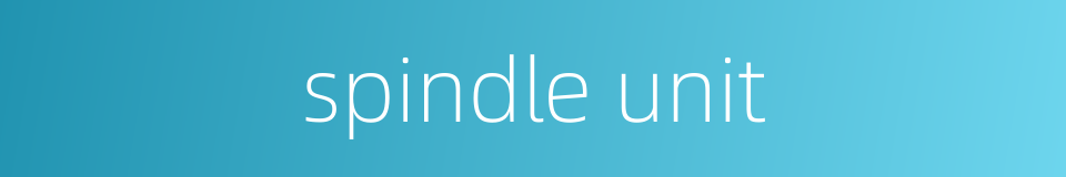 spindle unit的同义词