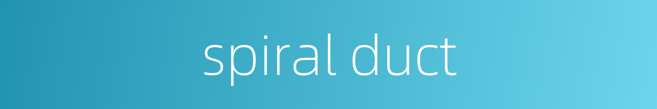 spiral duct的同义词