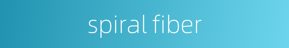 spiral fiber的同义词