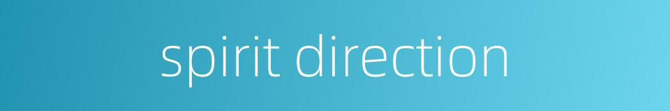 spirit direction的同义词