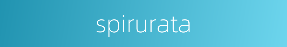 spirurata的同义词