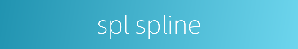 spl spline的同义词