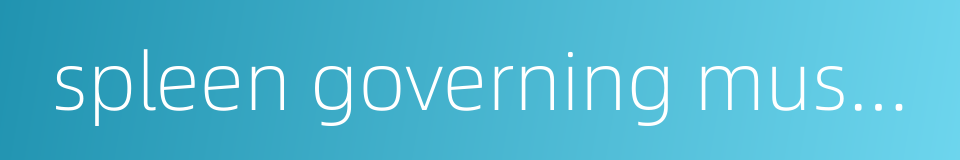 spleen governing muscles的同义词