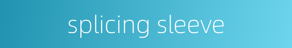 splicing sleeve的同义词