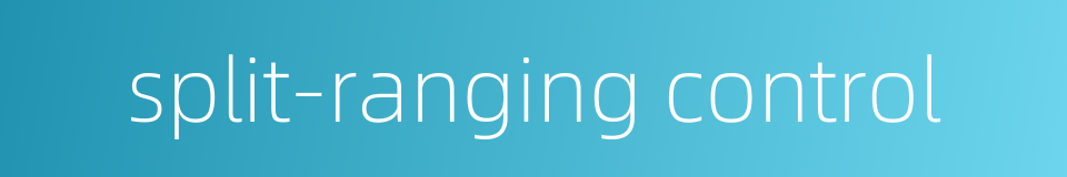 split-ranging control的同义词