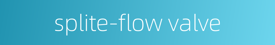splite-flow valve的同义词