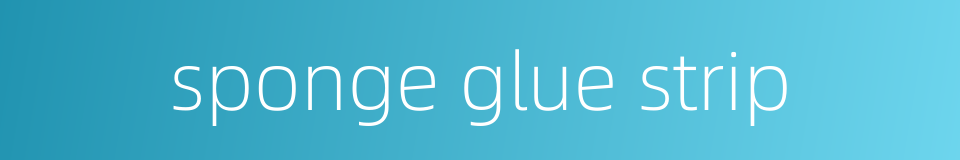 sponge glue strip的同义词