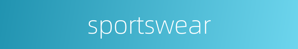 sportswear的同义词