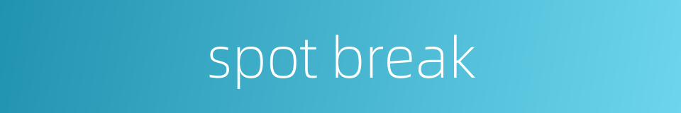 spot break的同义词