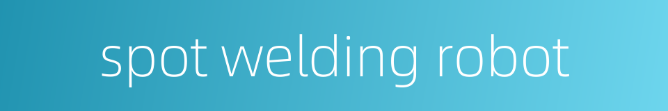 spot welding robot的同义词