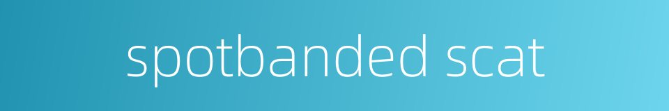 spotbanded scat的同义词