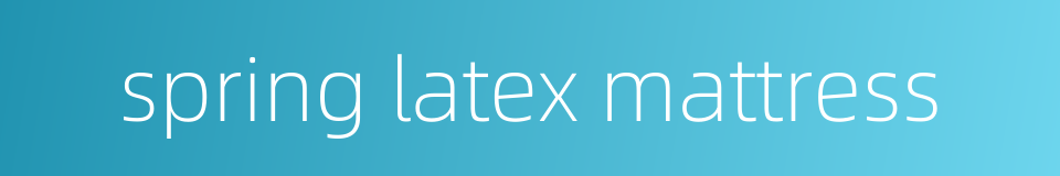 spring latex mattress的同义词