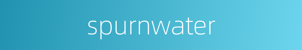 spurnwater的同义词