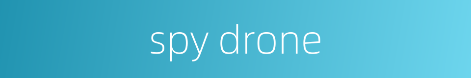 spy drone的同义词