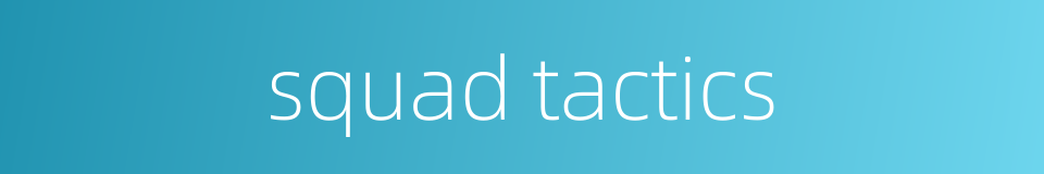 squad tactics的同义词