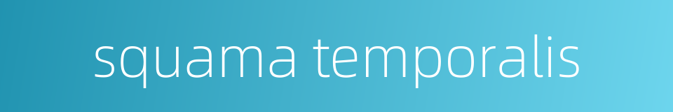 squama temporalis的同义词