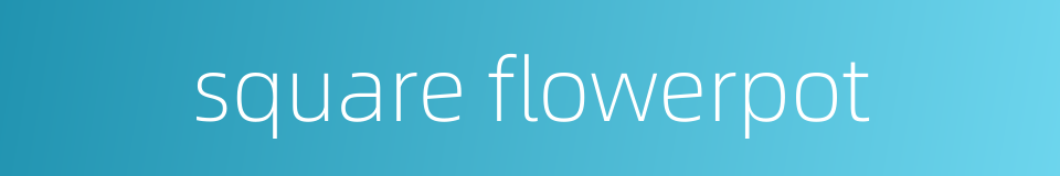 square flowerpot的同义词