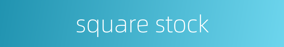square stock的同义词