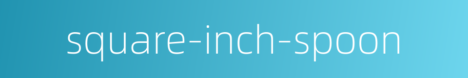 square-inch-spoon的同义词