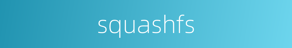 squashfs的同义词