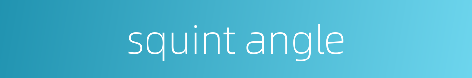 squint angle的同义词