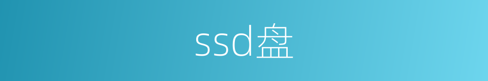 ssd盘的同义词