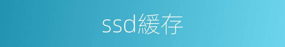 ssd緩存的同義詞