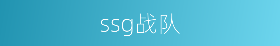 ssg战队的同义词