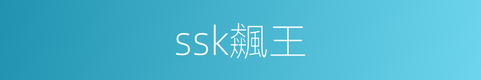 ssk飆王的同義詞