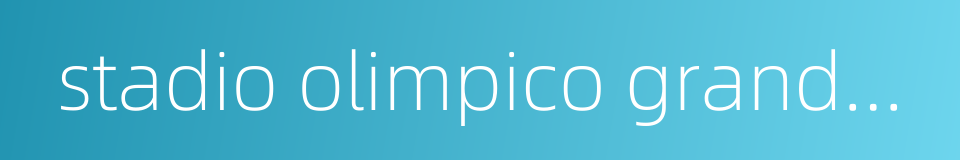 stadio olimpico grande torino的同义词