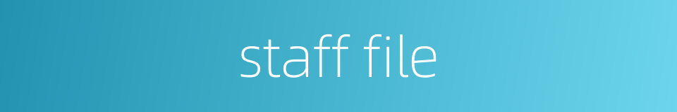staff file的同义词