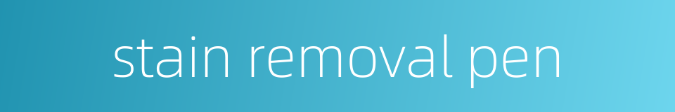 stain removal pen的同义词