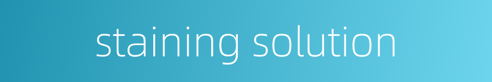 staining solution的同义词