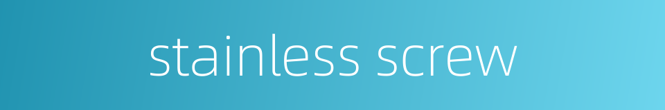 stainless screw的同义词