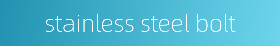 stainless steel bolt的同义词