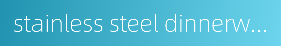 stainless steel dinnerware的同义词