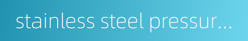 stainless steel pressure cooker的同义词