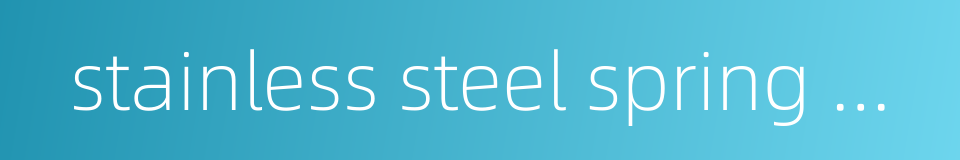 stainless steel spring wire的同义词