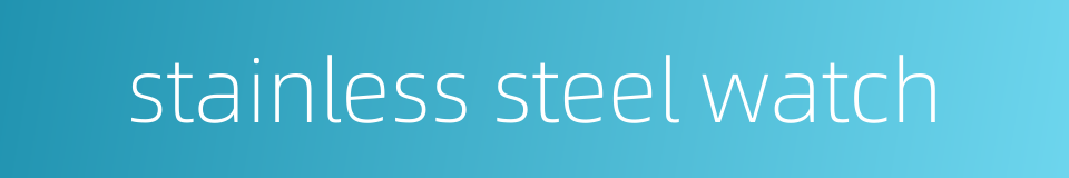 stainless steel watch的同义词