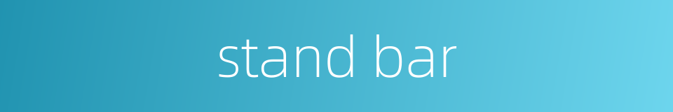stand bar的同义词