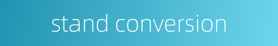 stand conversion的同义词