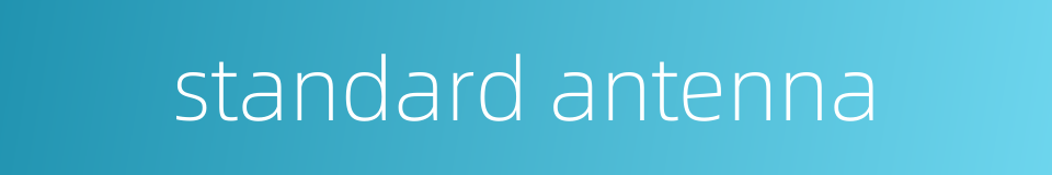 standard antenna的同义词