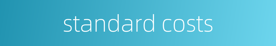 standard costs的同义词