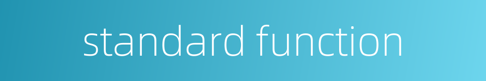 standard function的同义词