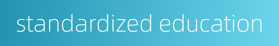 standardized education的同义词