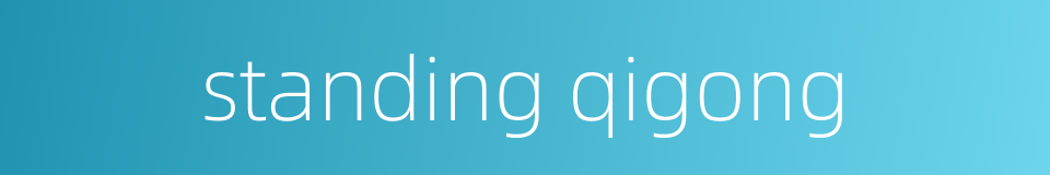 standing qigong的同义词