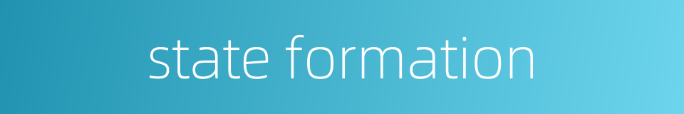 state formation的同义词